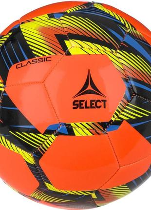 М'яч футбольний select fb classic v23 помаранчево-чорний уні 4