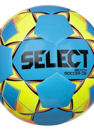 М'яч для пляжного футболу select beach soccer db v22 синьо-жовтий уні 5