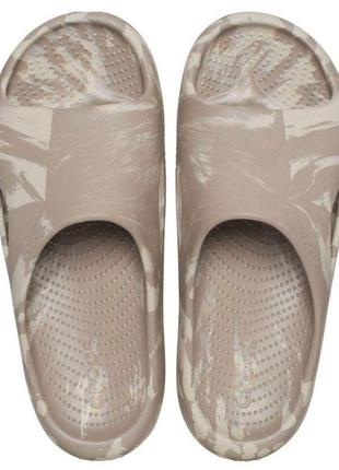 Crocs mellow marbled slide шлепанцы мужские крокс с мраморным принтом.5 фото