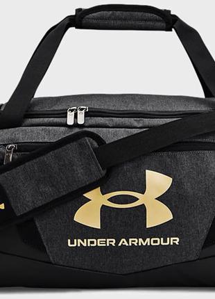 Сумка ua undeniable 5.0 duffle sm чорний, золотий уні 55х25,5х27