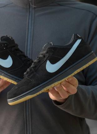 Кроссовки nike sb dunk fog black blue