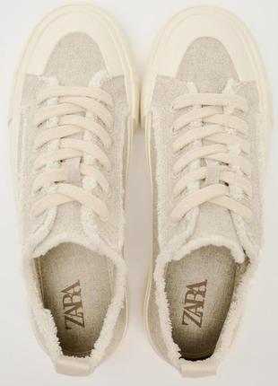 Стильні текстильні кеди кросівки кроси на платформі zara зара