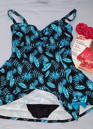 Купальник суцільний чорний з утяжкою розмір 56-58 / 22-24 плаття зі спідницею новий