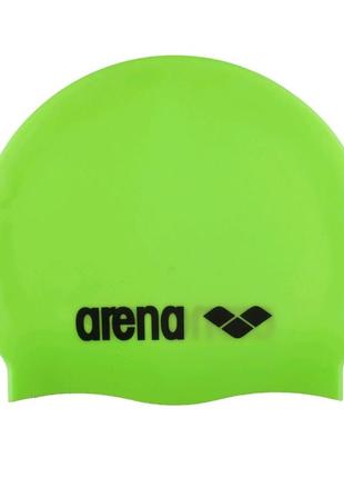 Шапка для плавання arena classic silicone зелений уні osfm