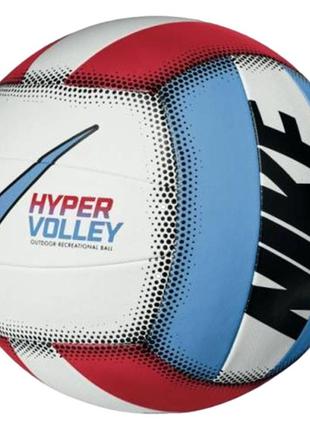 М'яч волейбольний nike hypervolley 18p білий, блакитний, червоний уні 52 фото