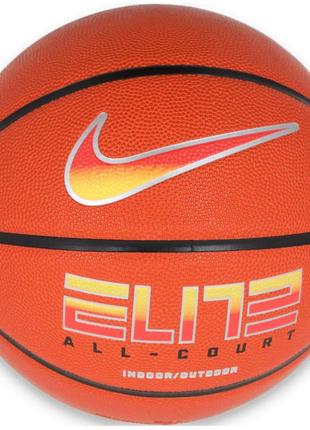 М'яч баскетбольний nike elite all court 8p 2.0 deflated помаранчевий уні 7