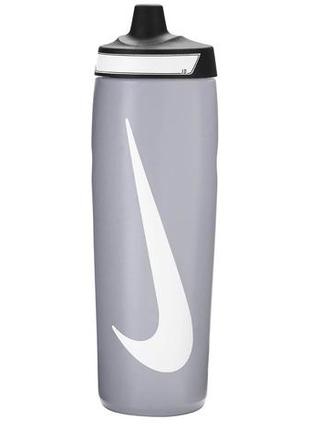 Пляшка nike refuel bottle 32 oz сірий, чорний, білий уні 946 мл