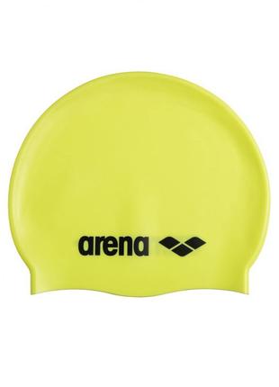 Шапка для плавання arena classic silicone жовтий уні osfm