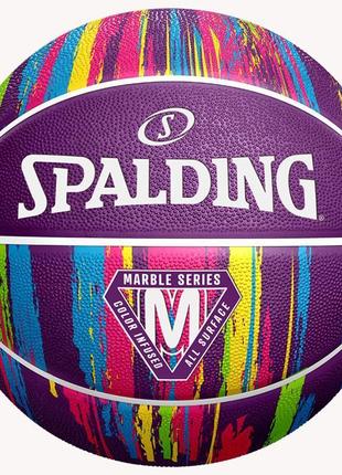 М'яч баскетбольний spalding marble ball фіолетовий уні 7