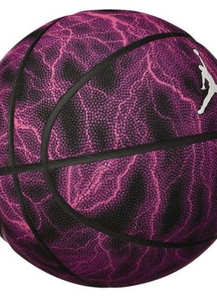 М'яч баскетбольний nike jordan basketball 8p energy deflated буряковий, чорний, білий уні 72 фото