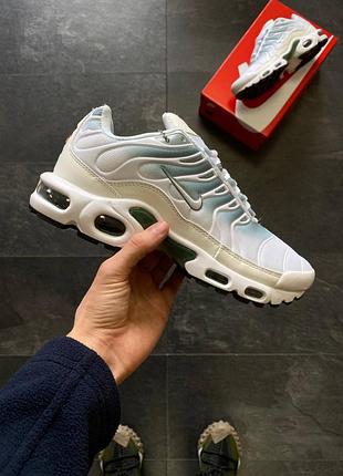 Кросівки nike air max plus white olive 3