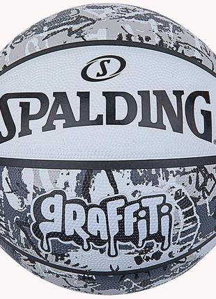 М'яч баскетбольний spalding graffitti сірий уні 7