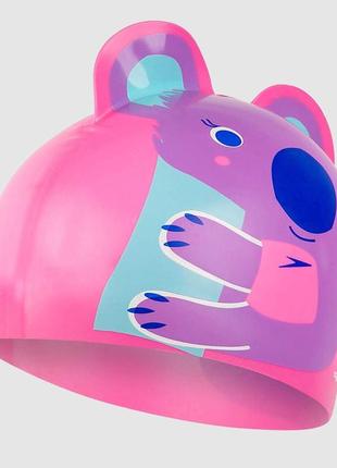Шапка для плавання speedo koala prt character cap iu рожевий, пурпурний діт osfm