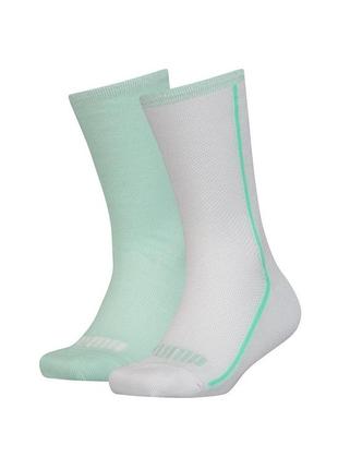 Шкарпетки puma girls mesh sock 2p ментоловий, білий діт 27-30