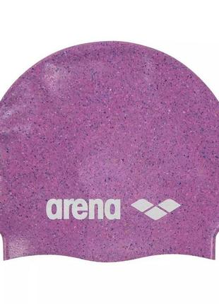 Шапка для плавання arena silicone jr cap рожевий, мульти діт osfm