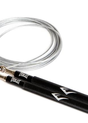 Скакалка everlast aluminum speed rope чорний уні 274 см