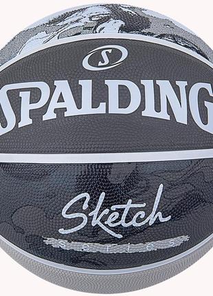 М'яч баскетбольний spalding sketch jump ball сірий уні 7