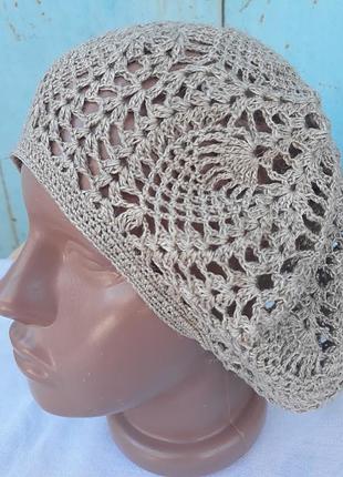 Летний кружевной  берет.
