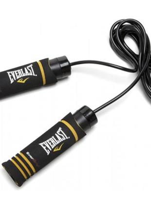 Скакалка everlast weighted jump rope чорний уні 274 см