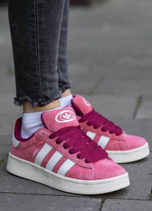 Женские кроссовки adidas campus 00s suede pink