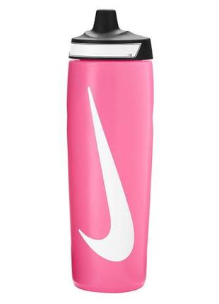 Пляшка nike refuel bottle 24 oz рожевий, чорний, білий уні 709 мл