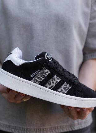 Женские кроссовки adidas campus 00s black leopard