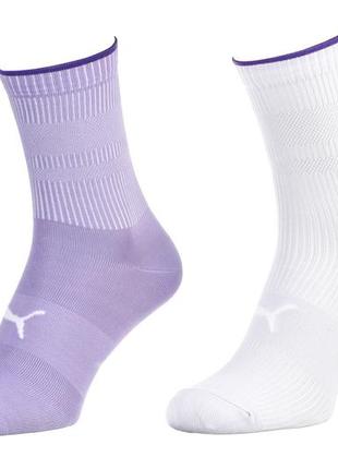 Шкарпетки puma sock classic 2p women фіолетовий, білий жін 35-38