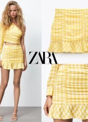 Міні спідниця zara з утяжками