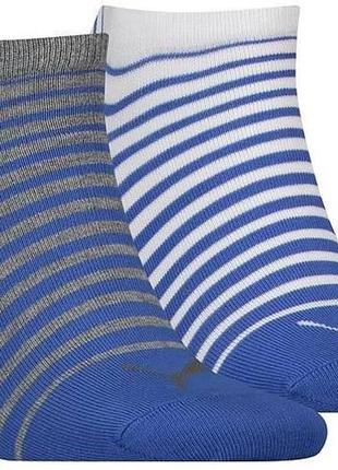 Шкарпетки puma unisex sneaker 2p синій, сірий, білий уні 39-42