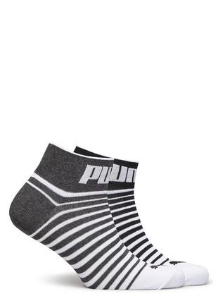 Шкарпетки puma unisex quarter 2p сірий, чорний, білий уні 43-46