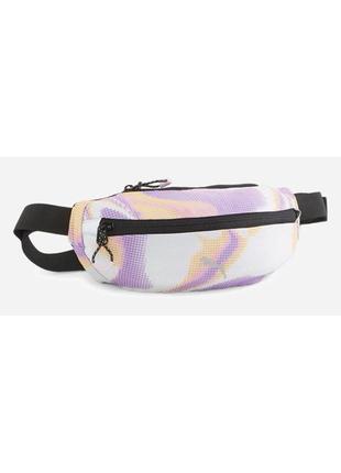 Сумка на пояс puma pr classic waist bag 0,8l чорний, білий, фіолетовий, помаранчевий уні 23x6x9,5 см