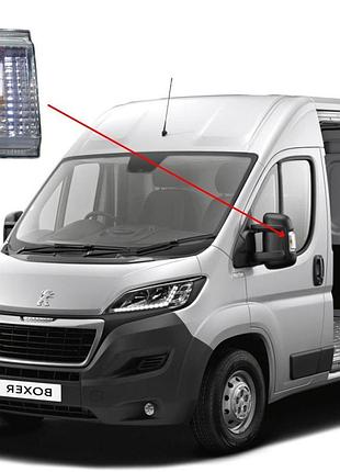 Лівий повторювач повороту в дзеркало fiat ducato, peugeot boxer, citroen jumper 2007-2023