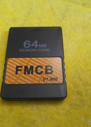 Ps2 картка пам'яті 64 mb free mc boot sony playstation 2 memory card для запуска ігор fmcb2 фото