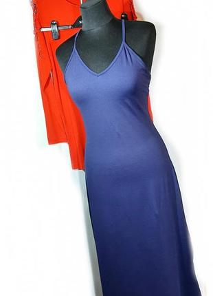 Платье сарафан  синее трикотажные р 42-385 фото