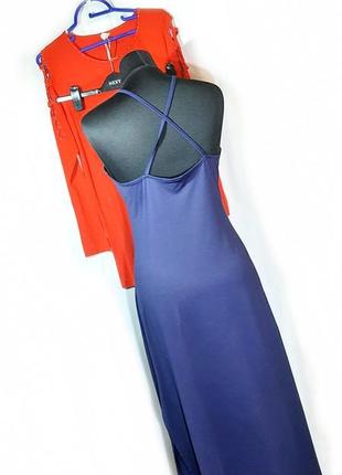 Платье сарафан  синее трикотажные р 42-383 фото