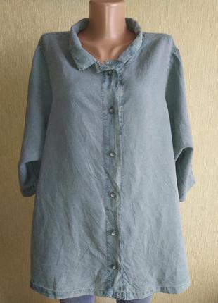 Ischiko стильная льняная рубашка оверсайз oska rundholz