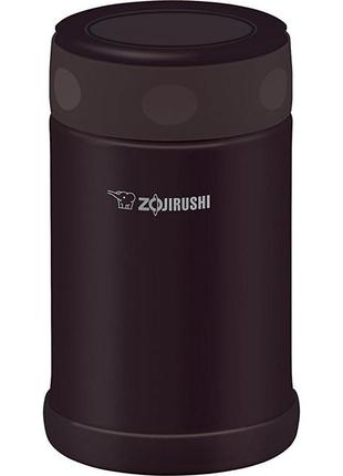 Пищевой термоконтейнер zojirushi sw-fce75td 0.75l коричневый1 фото