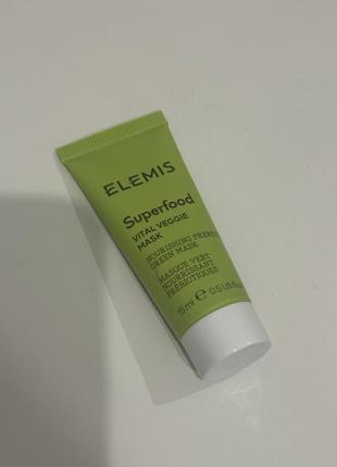 Зеленая питательная маска для кожи лица с пребиотиками elemis superfood vital vggie mask