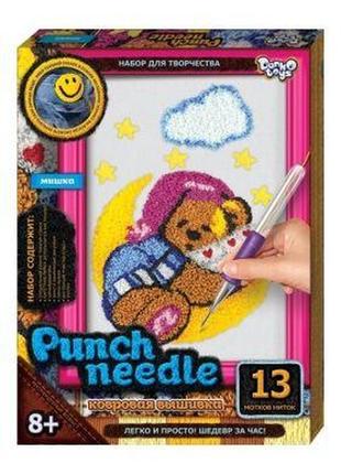 Ковровая вышивка "punch needle: мишка" pn-01-09