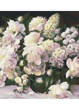 Картина по номерах "ніжний букет квітів" 40x50 см