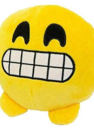 Мягкая игрушка "смайлик emoji зубастик"