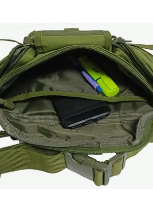 Сумка поясна тактична / чоловіча сумка на пояс / армейська сумка. колір: зелений7 фото