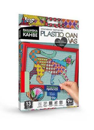 Вишивка на пластиковій канві "plastic canvas: кот"