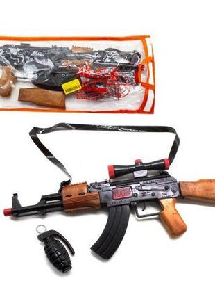 Автомат-трещетка "ak-47" с гранатой