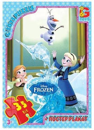 Пазл "frozen", 35 элементов + плакат