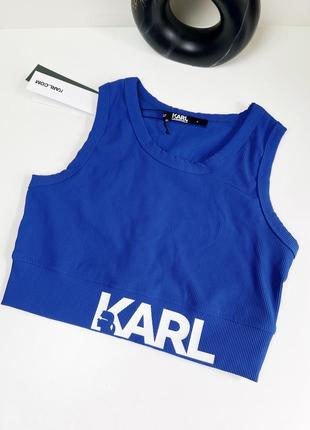 Кроп топ karl lagerfeld women’s ribbed bold logo