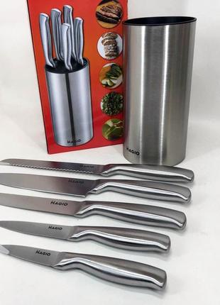 Універсальний кухонний ножовий набір magio mg-1093 5 шт, набір ножів для кухні, кухонні ножі