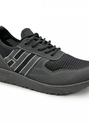 Чоловічі кросівки літо чорний 41 розмір. кросівки сітка сіточка чоловічі. модель 83872. колір: чорний