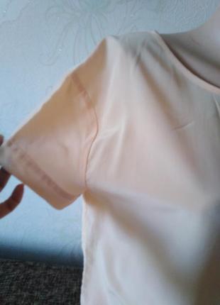Натуральный шелк, нежный 🍑 персик, блузка3 фото