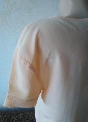Натуральный шелк, нежный 🍑 персик, блузка4 фото